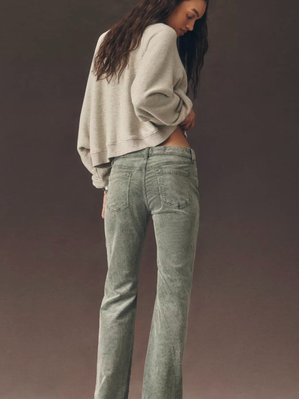 RARE ✨Anthro x Pilcro Essential Flare Mid-Rise Studded Corduroy Jeans ✨ NWOT 28 - Picture 4 of 15